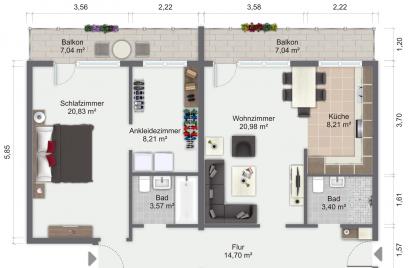 Große Wohnung in der Antonstraße gewünscht? 